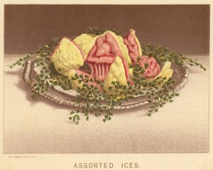Glaces assorties (lithographie couleur)