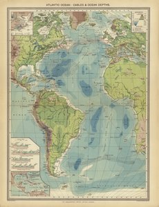 Océan Atlantique, câbles et profondeurs océaniques