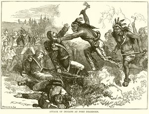 Attaque des Indiens au Fort Dearborn - English School