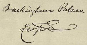 Autographe du duc d