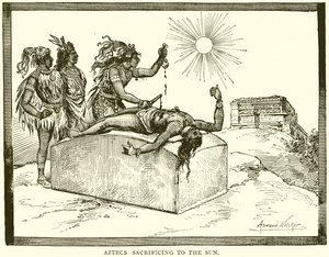 Aztèques sacrifiant au soleil