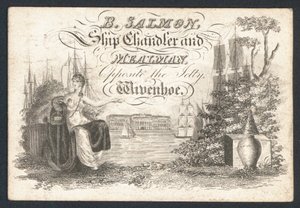 B Salmon, shipchandler et meunier, carte de visite - English School