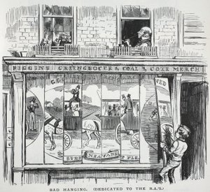 Mauvais accrochage (dédié aux R.A.s), illustration de Punch - English School