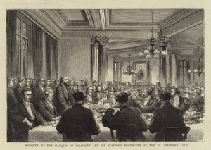 Banquet au Marquis de Salisbury et à Sir Stafford Northcote au St Stephen