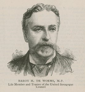 Baron H De Worms, MP, membre à vie et administrateur du conseil de la synagogue unie - English School