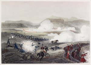Bataille de Kars (gravure en couleur)