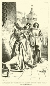 Béatrice de Moreville et ses servantes sur la Terrasse des Dames de Chas Chateil