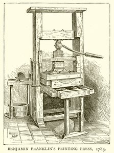 Presse à imprimer de Benjamin Franklin, 1785