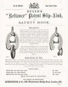 Reliance Patent Slip-Link et crochet de sécurité de Bezer - English School