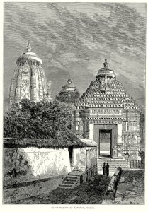 Pagora noire à Kanarak, Orissa (gravure) - English School