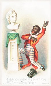 Homme noir parlant à un buste - English School