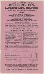 Blossoms Inn, Lawrence Lane, Cheapside, Bill - English School