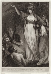 Boadicée haranguant les Bretons - English School