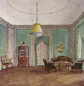 Boudoir (lithographie en couleur)