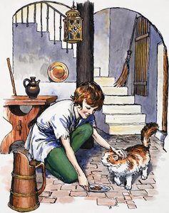 Garçon avec chat