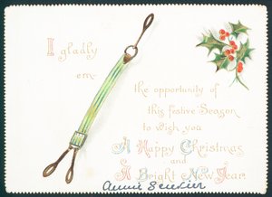 Bretelles, carte de Noël
