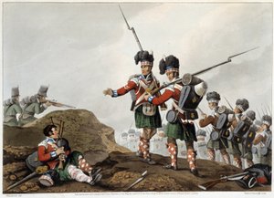 Bravoure dans "Anecdotes et incidents historiques, militaires et navals survenus aux armes de la Grande-Bretagne et de leurs alliés, se terminant à Waterloo" par Edward Orme. Ill. par Fry, Sutherland, Clark, Dubourg, W.Heart, JA, Atkinson... Éd. 1819, Lond
