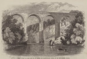 Pont sur la rivière Wear sur la branche Durham et Bishop-Auckland du chemin de fer du Nord-Est