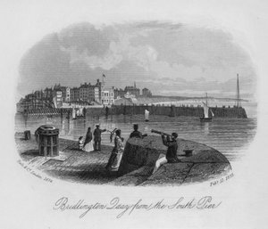 Bridlington Quay depuis le South Pier (gravure)