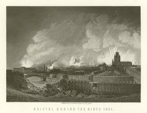 Bristol pendant les émeutes de 1831 - English School