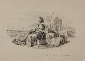 Britannia, vue de Londres depuis Greenwich