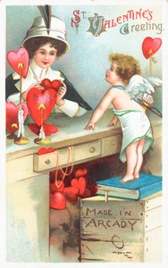 Carte de Saint-Valentin britannique - English School