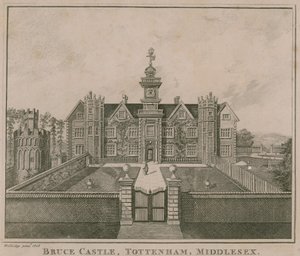 Bruce Castle, Tottenham, Londres; une vue prise en 1686
