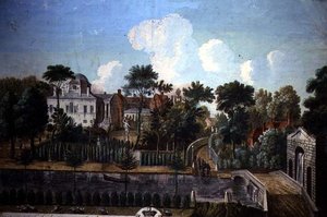 Burlington House, Chiswick, conçu par William Kent (1685-1748) 1725-36 (gravure en couleur)