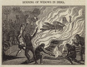 Brûlage des veuves en Inde - English School