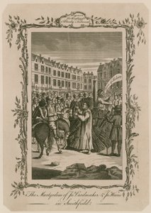 Brûlage des martyrs à Smithfield - English School