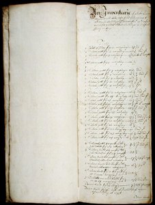 Grand livre du trésorier, débutant en 1655 - English School