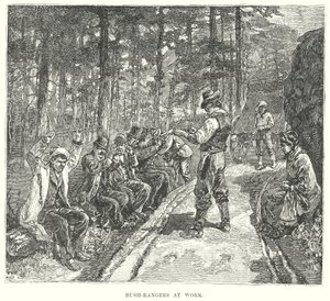 Les gardes forestiers au travail (gravure)