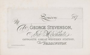 Carte de visite de George Stevenson