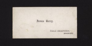 Carte de Visite de James Berry, Bourreau Public