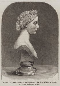 Buste de Son Altesse Royale la Princesse Alice, par Mme Thornycroft (gravure)