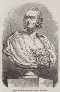 Buste de Sir Charles Napier, par Park (gravure)
