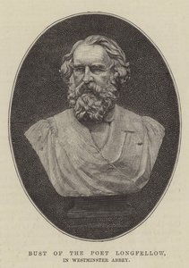 Buste du poète Longfellow, à l