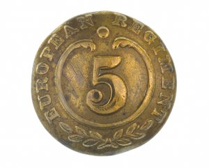 Bouton, autres grades, 5e Régiment européen du Bengale, 1858-1860