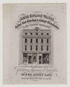 Ébéniste, James Kinlock Walker, carte de visite