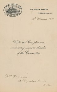 Abri pour cochers Fun, fondé en janvier 1875. Lettre - English School