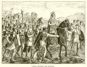 César traversant le Rubicon - English School