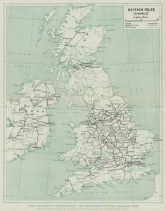 Transport par canal dans les îles britanniques, les principaux systèmes avec les rivières navigables - English School