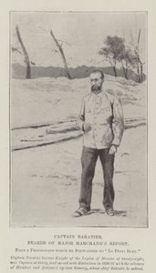 Capitaine Baratier, porteur du rapport du Major Marchand (lithographie) - English School