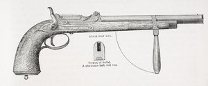 Carabine et projectile du capitaine Burton, de La Vie du capitaine Sir Richard Burton, Volume II par Isabel Burton (1831-96) publié en 1893