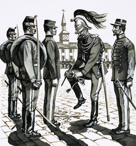 Le capitaine Dreyfus est marqué comme traître et envoyé à l
