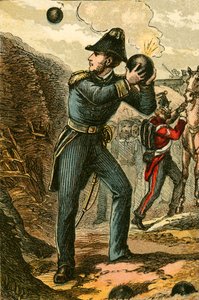 Le capitaine Peel avec la mèche allumée - English School