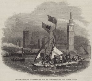 Radeau de sauvetage du capitaine Urquhart (gravure) - English School