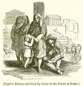 Britons captifs exhibés par César dans le Forum à Rome - English School