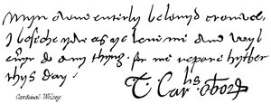Cardinal Wolsey - English School