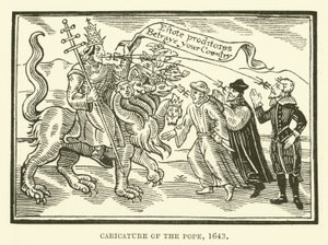 Caricature du pape - English School